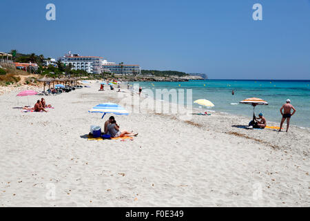 Platja de Sant Tomas (Sant Tomas beach), Sant Tomas, South Coast, Menorca, Balearic Islands, Spain, Europe Stock Photo