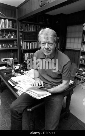Usa. 18th Mar, 2014. President elect Jimmy Carter in his study at his residence in Plains, Georgia © Ken Hawkins/ZUMA Wire/Alamy Live News Stock Photo