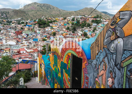 Colorful buildings in Guanajuato, Mexico Stock Photo