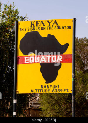 East Africa, Kenya, Equator sign Stock Photo