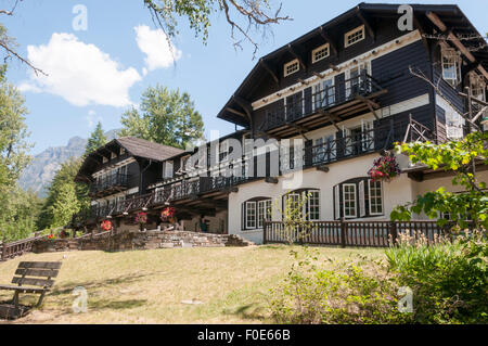 Lake McDonald Lodge in Glacier National Park, Montana, USA. Stock Photo