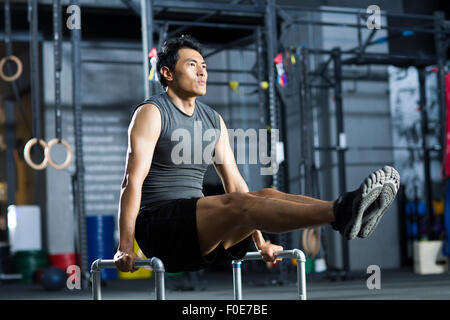 Young man practicing crossfit Stock Photo