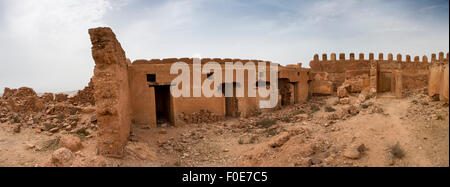 Panorama of an old colonial fort in Mirleft, a small town and rural commune in Tiznit Province of the Souss-Massa-Draa. Stock Photo