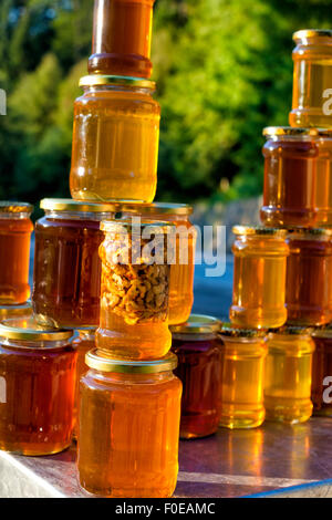 Closeup of Homemade honey Stock Photo