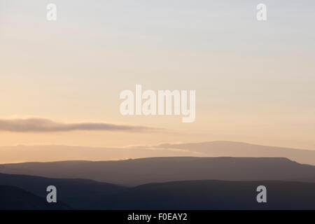 Early in the morning, spectacular sunrise on the region of Mount Roraima, Gran Sabana. Venezuela 2015. Stock Photo