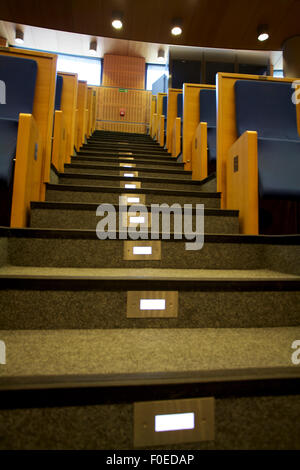 Empty stairs in conference room in Poland Stock Photo