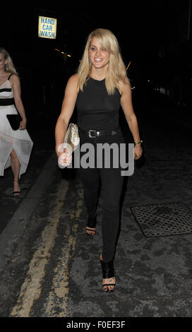 Ashley Roberts joins Kimberly Wyatt and boyfriend Max Rogers on a night out  Featuring: Ashley Roberts Where: London, United Kingdom When: 12 Jun 2015 Stock Photo