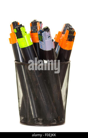 Photocopier cartridges in a bucket Stock Photo