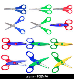 set scissors isolated on white background Stock Photo