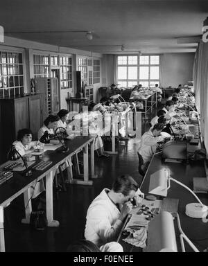 industry, factory, workers in a workshop, 1950s, Additional-Rights-Clearences-Not Available Stock Photo