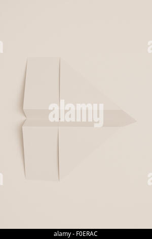 White paper airplane on white background Stock Photo