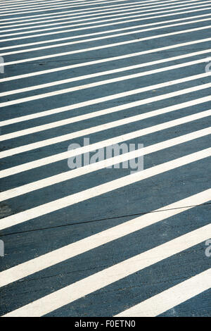 White stripes painted on a street Stock Photo
