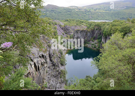 Glyn Rhonwy quarries behind Llanberis where the Quarry Battery Company plan to develop a pump storage power station. Stock Photo