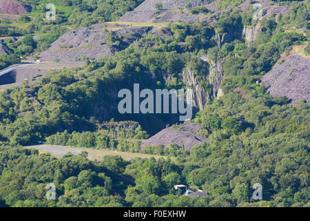 Glyn Rhonwy quarries behind Llanberis where the Quarry Battery Company plan to develop a pump storage power station. Stock Photo