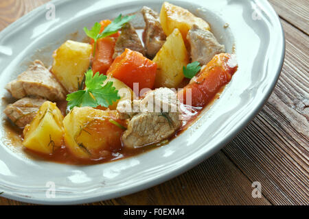 Beef Mechado - popular tomato sauce-based dish in of Philippine cuisine Stock Photo