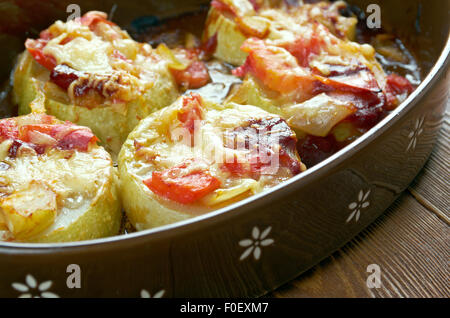 Firinda kabak dolmasi  - Turkish dish of zucchini Stock Photo