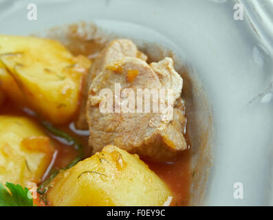 Beef Mechado - popular tomato sauce-based dish in of Philippine cuisine Stock Photo