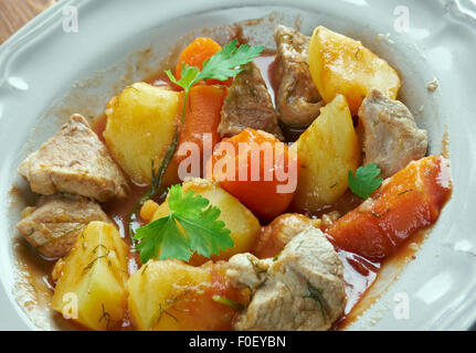 Beef Mechado - popular tomato sauce-based dish in of Philippine cuisine Stock Photo