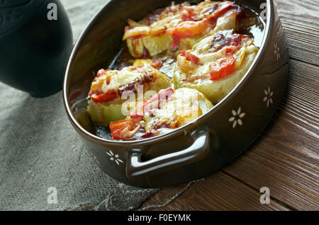 Firinda kabak dolmasi  - Turkish dish of zucchini Stock Photo