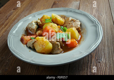 Beef Mechado - popular tomato sauce-based dish in of Philippine cuisine Stock Photo