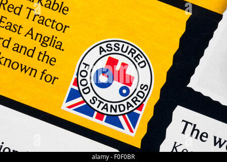 Assured Food Standards logo with little red tractor Stock Photo