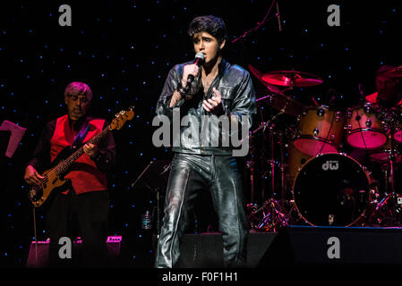 Memphis, Tennessee, USA. 12th August, 2015. Josh Davis  Sulphur Springs, Texas  USA at The 2015 Ultimate Elvis Tribute Artist Contest August 11 - 12 -13 2015 Orpheum Theatre, Memphis Tennessee Credit:  Catherine Brown/Alamy Live News Stock Photo