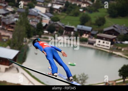 Courchevel, France. 13th Aug, 2015. Ski Jumping World Cup, Grand Prix Men, 5th Grand Prix Competition, Courchevel (FRA), Large Hill Individual, Results Qualification, THU 13 AUG 2015, V6 Credit:  Ania Freindorf/Alamy Live News Stock Photo