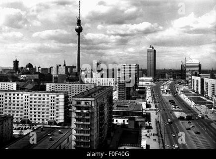 geography / travel, Germany, Berlin, East Berlin, view, city centre with television tower, 1970s, Additional-Rights-Clearences-Not Available