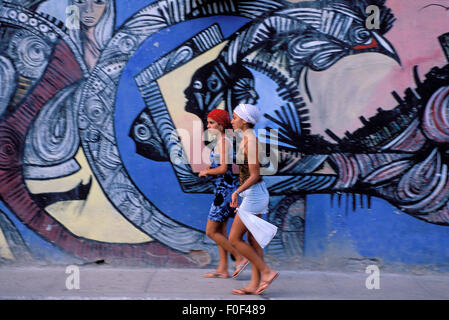 Cuba, Habana, Callejon de Hamel street Stock Photo