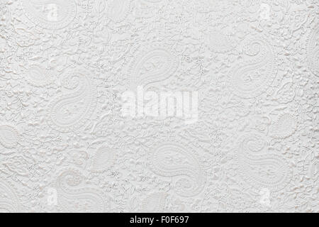 The texture of white patterned leather, as a background Stock Photo