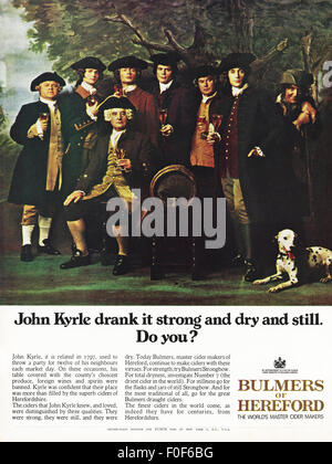 1960s advert. Magazine advertisement dated 1968 advertising Bulmers Hereford cider
