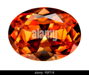 Champagne Diamond (lab-created, cubic zirconia) Stock Photo