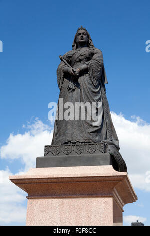 Statue of Queen Victoria in  Castrop Rauxel Square, Wakefield, West Yorkshire Stock Photo