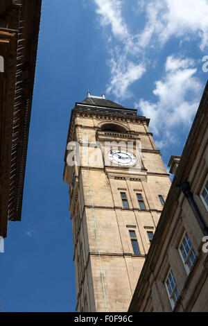 Town Hall clock tower, Wakefield, West Yorkshire Stock Photo
