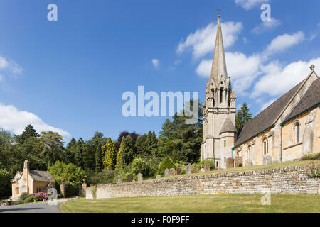 St. Mary's parish church in the Cotswold village of Batsford, Gloucestershire, England, UK Stock Photo