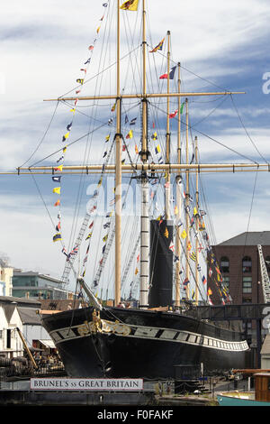 Brunel's SS Great Britain in Bristol floating harbour, Bristol, England, UK Stock Photo