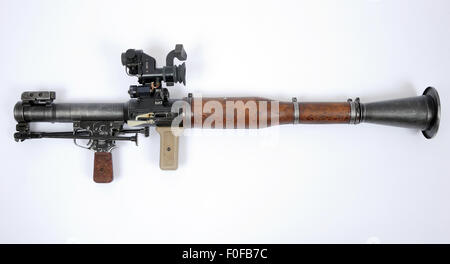 A Russian RPG 7 rocket launcher. A rocket propelled grenade launcher popular with terrorists and insurgents worldwide. Stock Photo