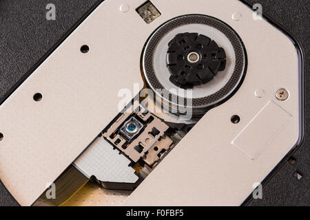 Laser lens and DVD holder of DVD drive on a laptop Stock Photo