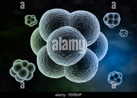 Abstract cells in division phase Stock Photo