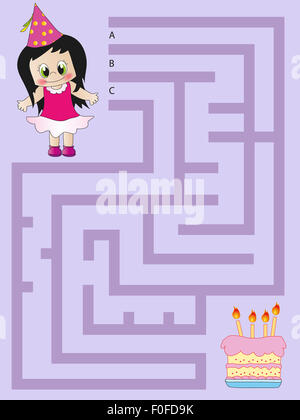 game for children: maze Stock Photo