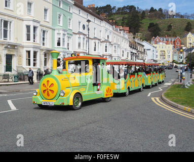 The popular road train in Llandudno, Wales, UK. Stock Photo