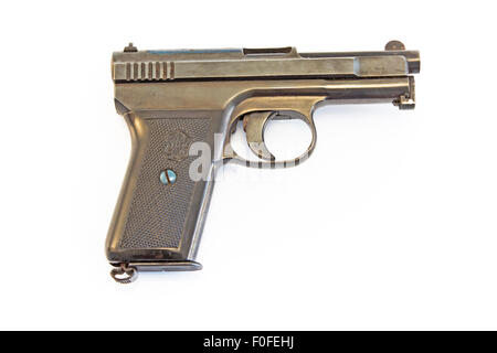 Old rusty pistol, Isolated on white background Stock Photo - Alamy