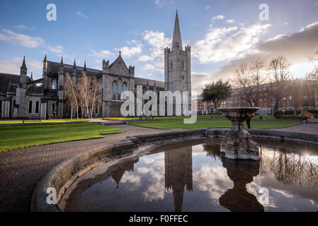 St Patrick's cathedral church is a national church of Republic of Ireland situated in capital Dublin. Stock Photo