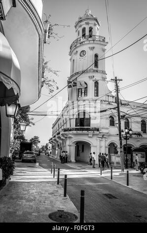 SANTO DOMINGO, DOMINICAN REPUBLIC - NOVEMBER 20, 2014: Old general quarters in Santo Domingo, Dominican Republic Stock Photo