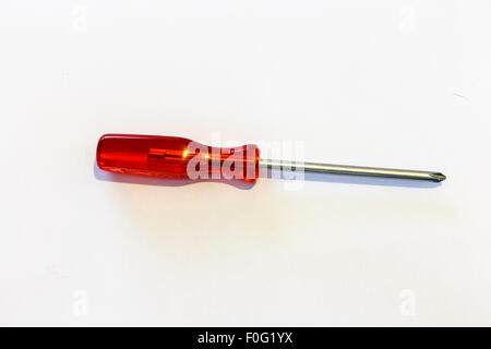 red screwdriver isolated on white Stock Photo