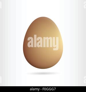 single brown egg isolated vector illustration Stock Vector