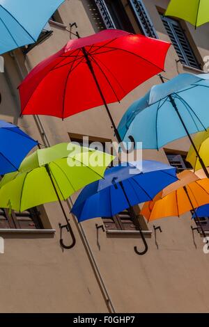 Bunch of umbrellas Stock Photo