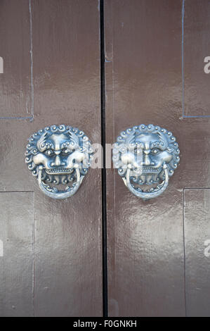 Lion type knocker Stock Photo