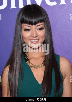 Beverly Hills, California, USA. 13th Aug, 2015. Kiki Sukezane arrives for the Summer 2015 TCA's-NBCUniversal at the Beverly Hilton Hotel. © Lisa O'Connor/ZUMA Wire/Alamy Live News Stock Photo