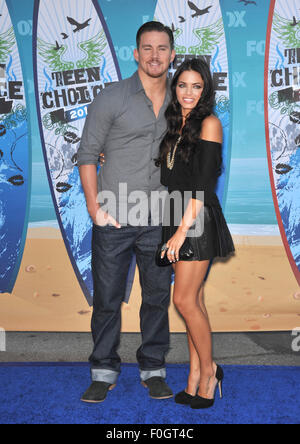 LOS ANGELES, CA - AUGUST 8, 2010: Jenna Dewan & Channing Tatum at the 2010 Teen Choice Awards at the Gibson Amphitheatre, Universal Studios, Hollywood. Stock Photo